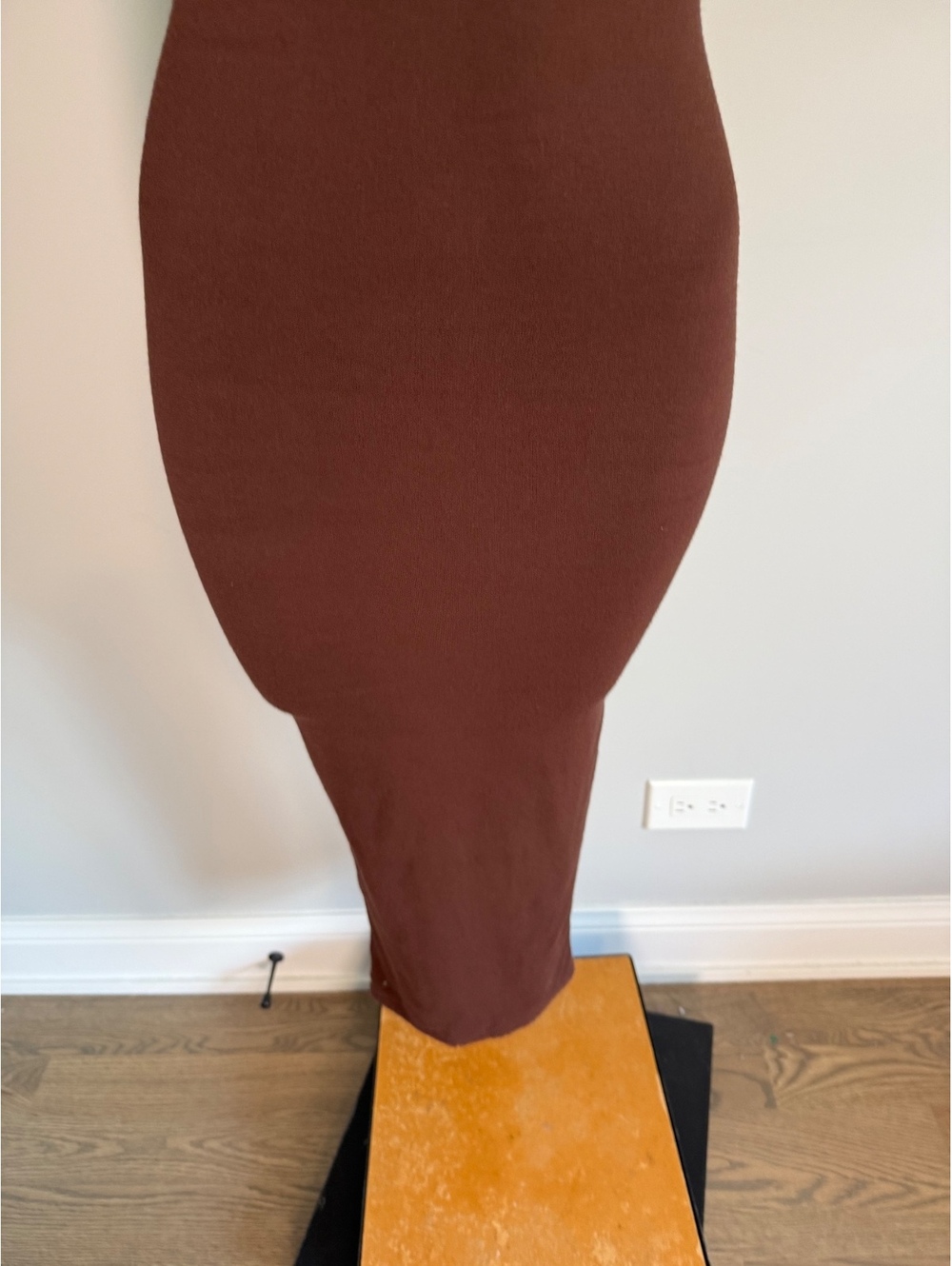 Naked Wardrobe Strapless Brown Bodycon Midi Dress XS - Picture 5 of 7
